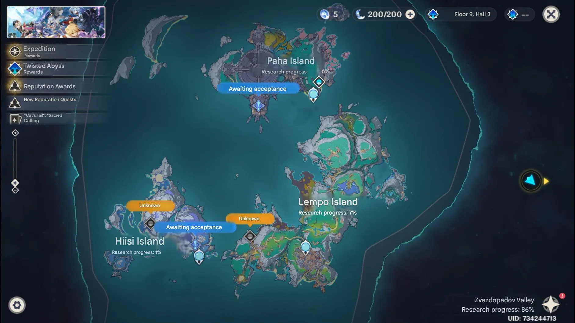 GI1004 High-End C6 Furina DPS Account With 49 Five-Star Units And Premium Weapons 